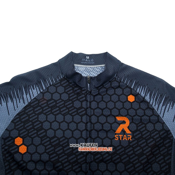 R Star Kurzarmtrikot 2021 und Kurze Tragerhose Tief Grau